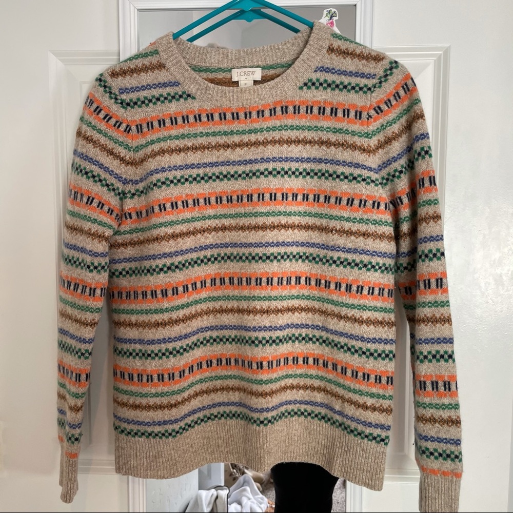 J Crew fairisle sweater, size small